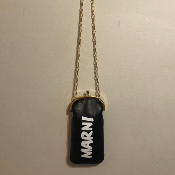 MARNI Logo Print On Chain Phone Case - Picture 2 of 14